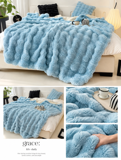 Luxury Double-Layer Plush Faux Fur Blanket