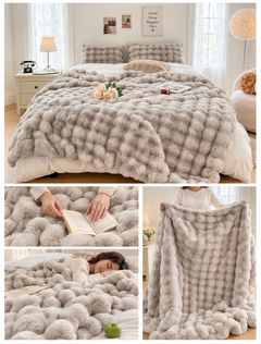 Luxury Double-Layer Plush Faux Fur Blanket