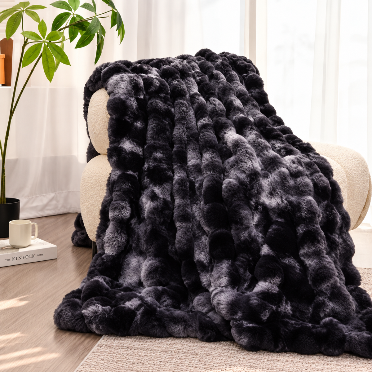 Luxury Double-Layer Plush Faux Fur Blanket